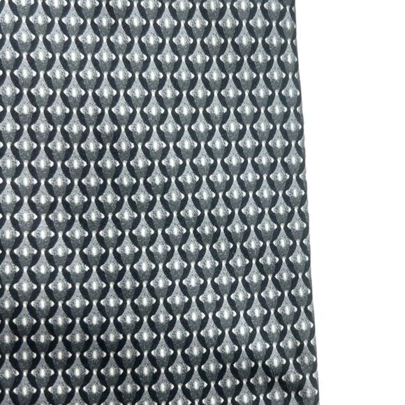 Zianetti Neck Tie Italian Black Gray Print All Silk Mens Suit Accessories Formal - Picture 8 of 9